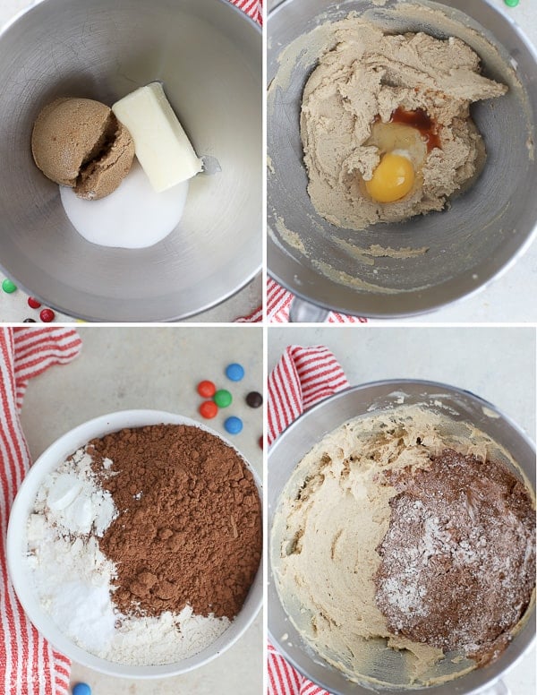 Cookie dough for Chocolate M&M Cookies
