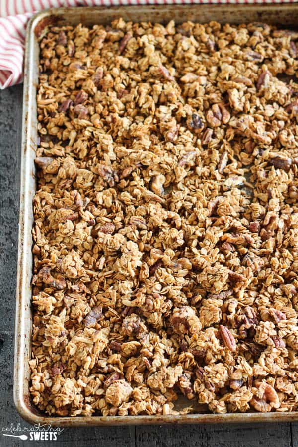 Tray of granola.