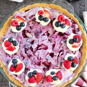 Berry ice cream pie.