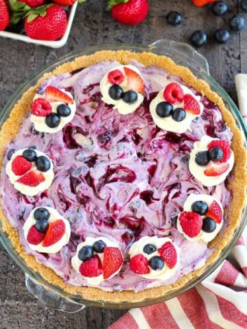 Berry ice cream pie.