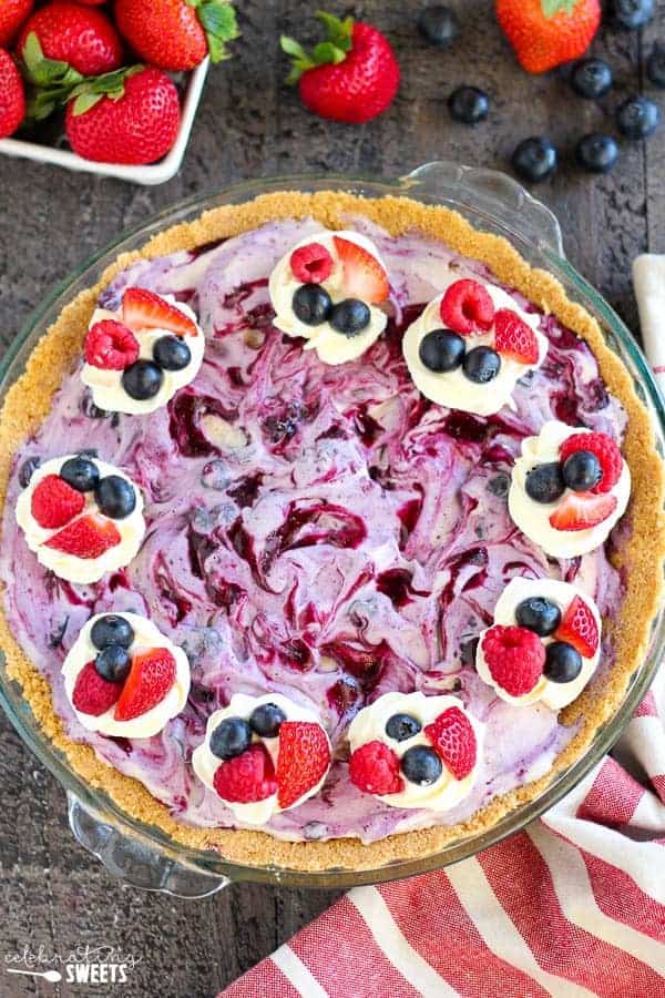 Berry ice cream pie.