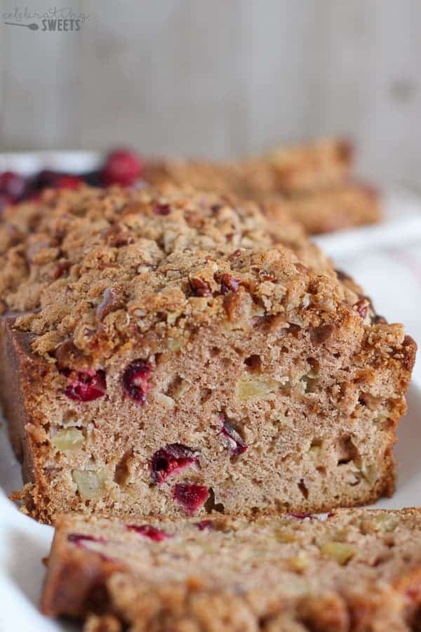 Loaf of cranberry bread