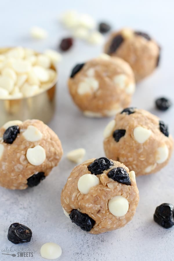 Blueberry White Chocolate Energy Bites