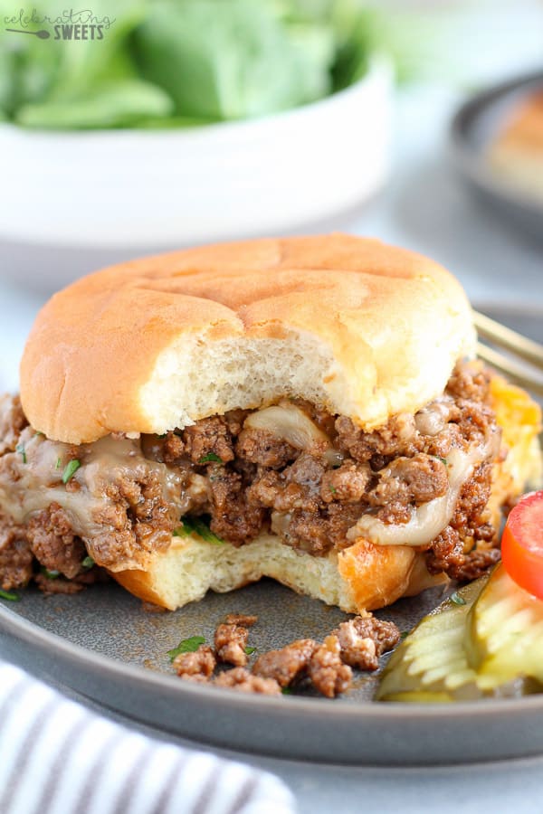 Sloppy Joe on a grey plate