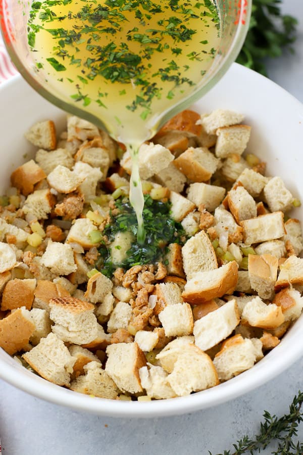 How to make sausage stuffing.
