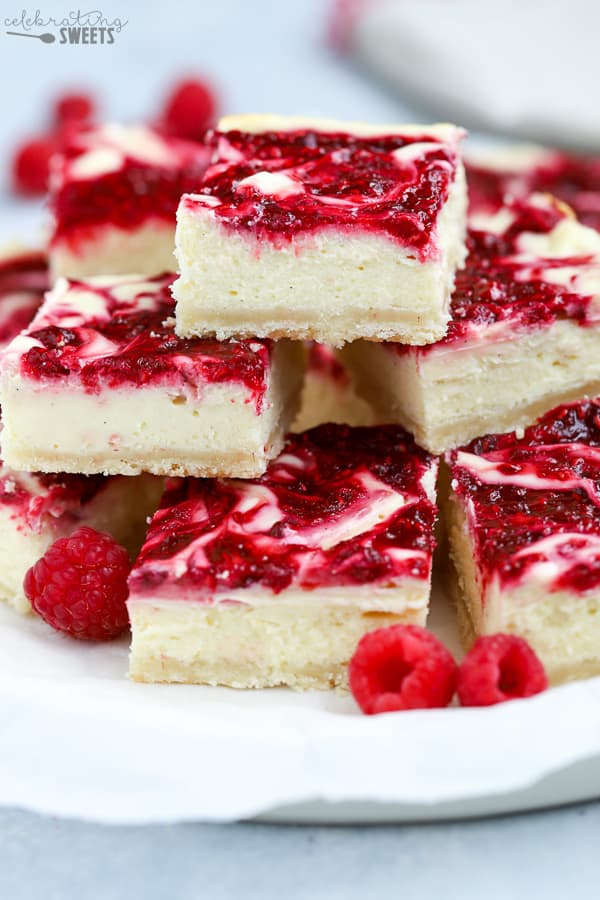 White Chocolate Raspberry Cheesecake Bars