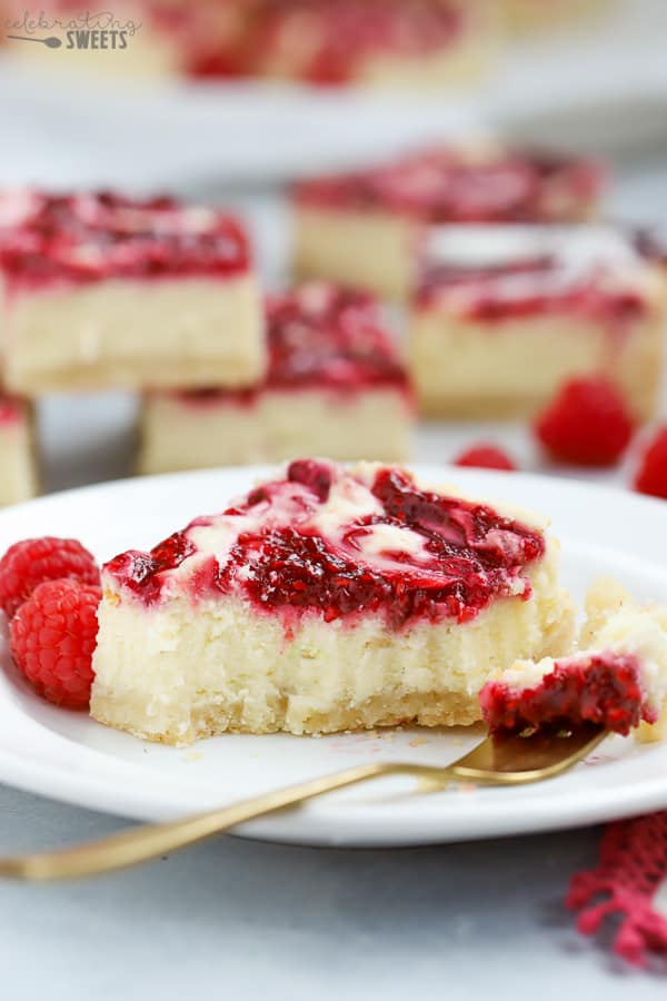 White Chocolate Raspberry Cheesecake Bars