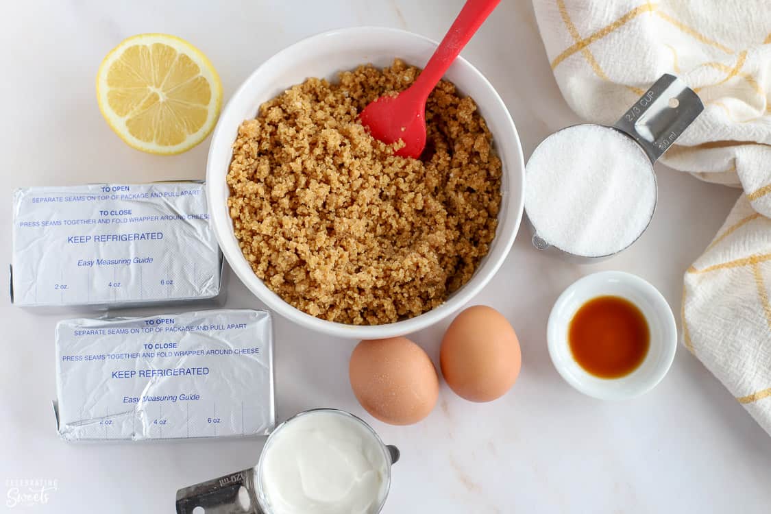 Ingredients for Cheesecake Bars