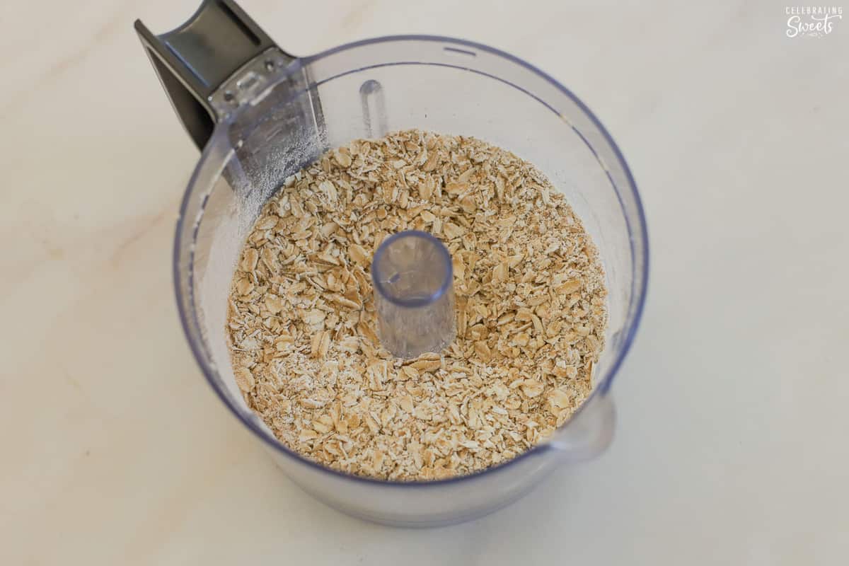 Oats in a food processor